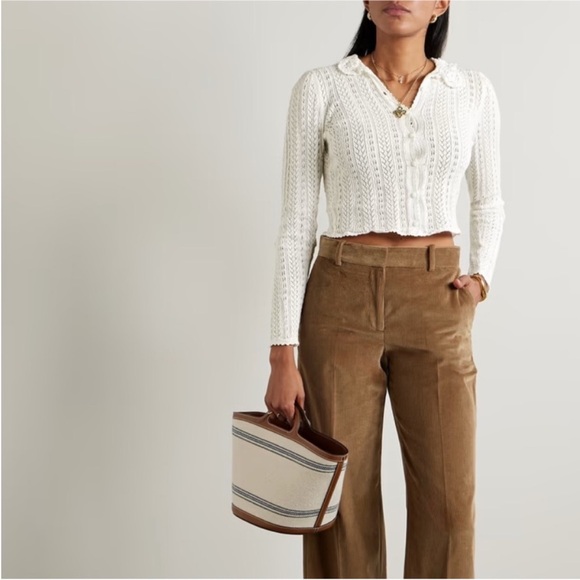 DOEN Martina Crochet Knit Collar Cardigan - Picture 3 of 9